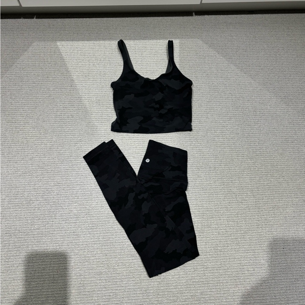 Black/Grey Camo Workout Set